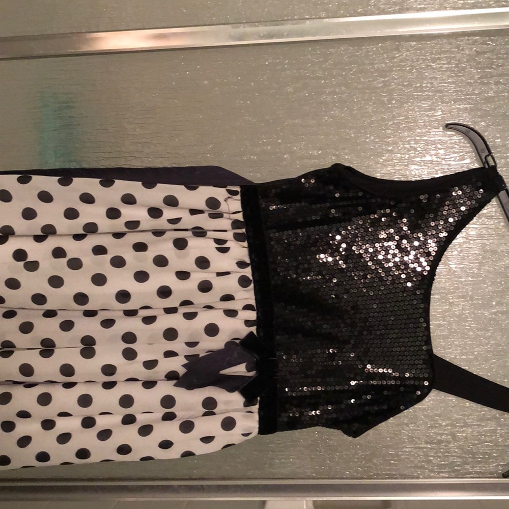 Holiday editions sequence and poca-doted dress